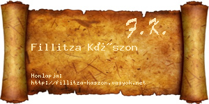 Fillitza Kászon névjegykártya